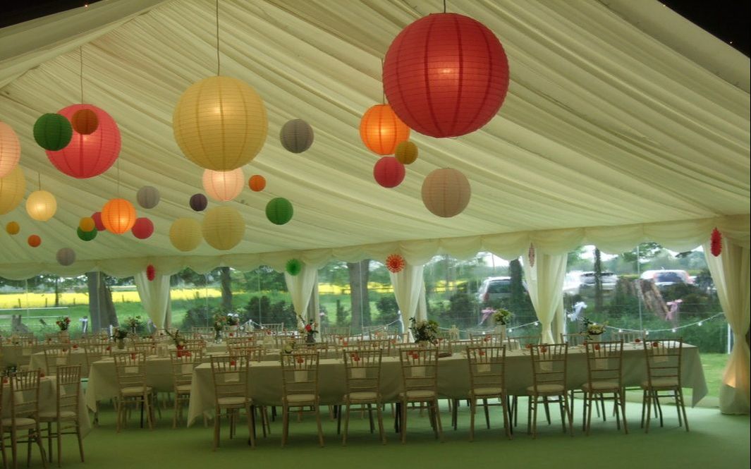 classic marquees york wedding hire yorkshire colourful lanterns